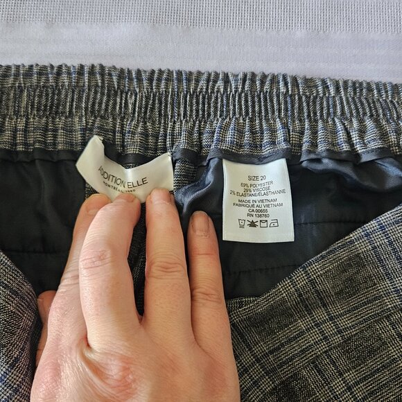 Blue/Grey plaid pants - Picture 5 of 7